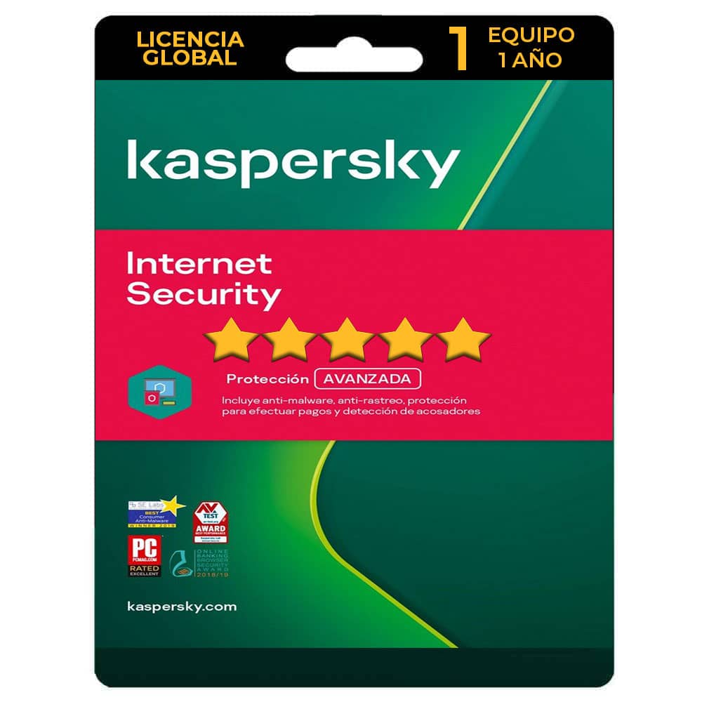 Kaspersky Internet Security© 1 Pc 1 Año | Licencia Global - Original