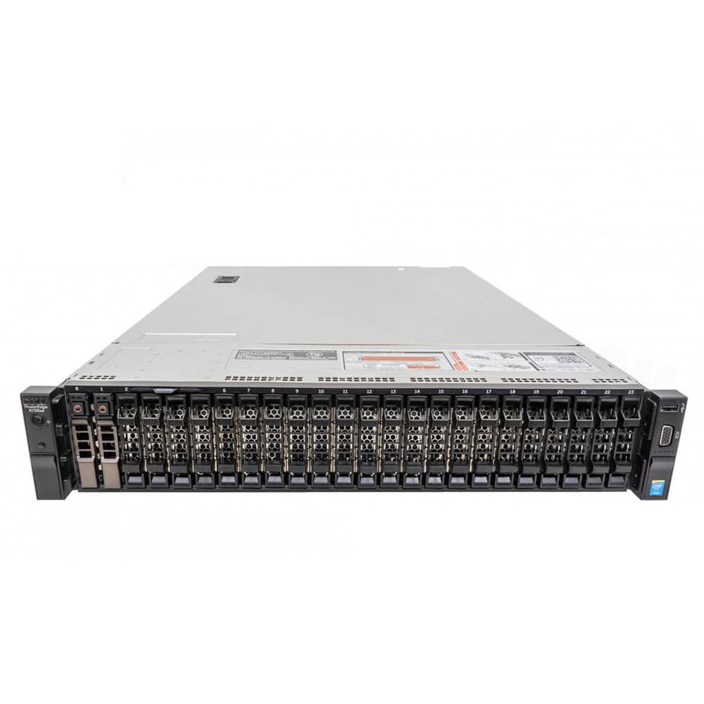 Servidor Dell PowerEdge R730XD | 2x E5-2680 V4= 28 núcleos H730 - 24x Bahías 2.5" | 32GB - 258GB RAM DDR4 / SSD
