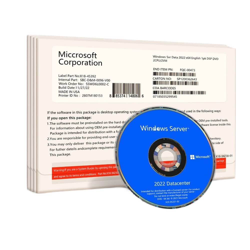 Windows Server 2022 Datacenter Box retail
