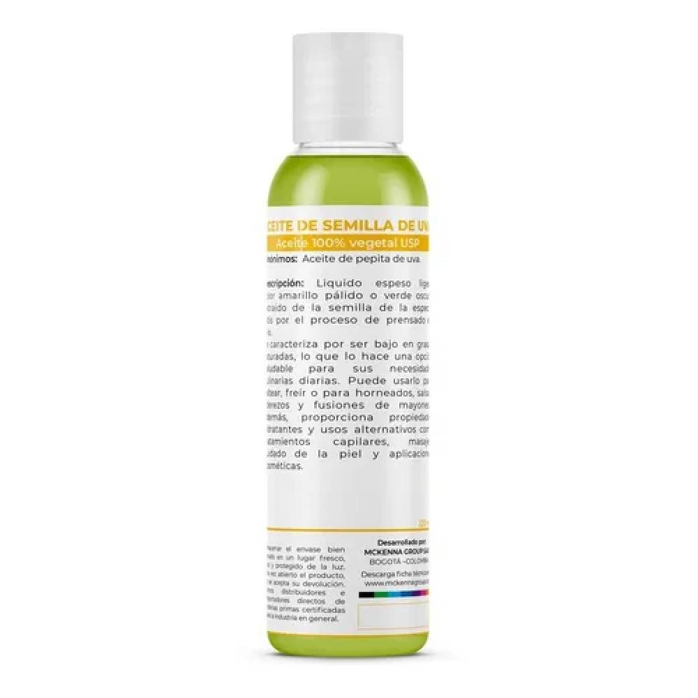 Aceite De Semilla De Uva Grado Alimenticio 120 Ml